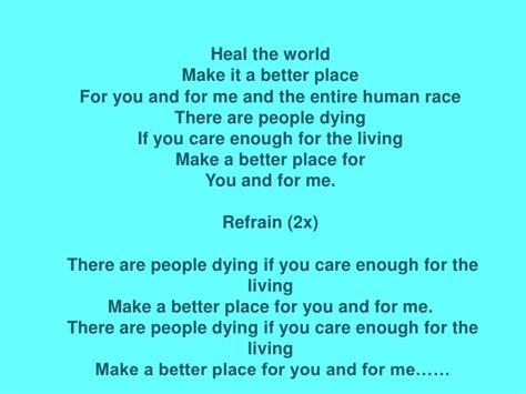 Heal the world[1][1]