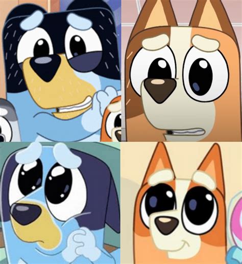 bluey bandit chilli and bingo cute/please face by cartoonyiscool on ...