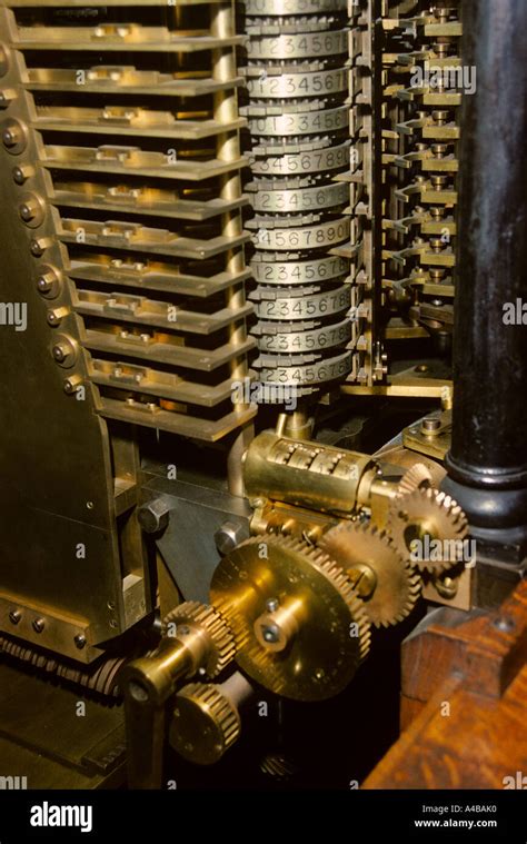 Part of the Babbage analytical engine computer the first ever designed a modern replica of a ...