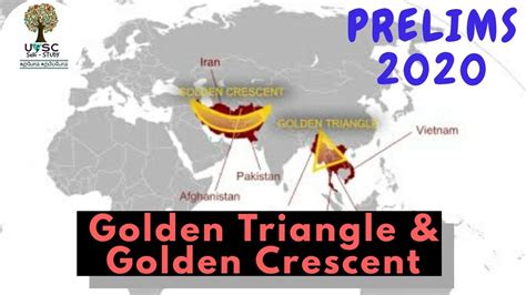 Golden Triangle and Golden Crescent | PRELIMS 2020 | English | UPSC Self-study - YouTube