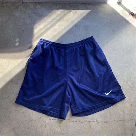 Nike Men's Navy and White Shorts | Depop