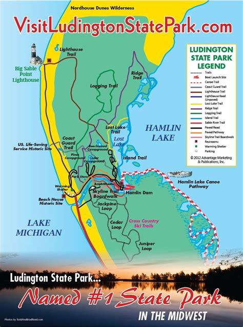 Ludington State Park, Michigan | Ludington State Park Trail Map ...