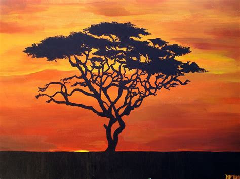 Very beautiful | African tree, African sunset, Africa trees