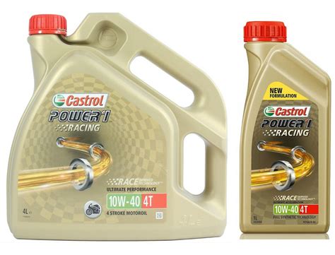 Castrol POWER 1 Racing 4T 10W-40 SN MA-2 Fully Synthetic Motorcycle Engine Oil | eBay