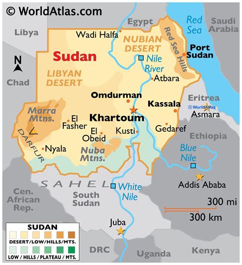 Sudan Map / Geography of Sudan / Map of Sudan - Worldatlas.com