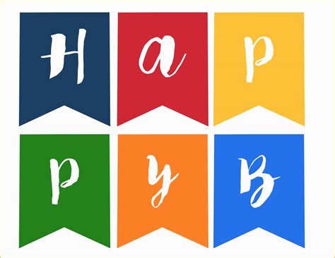 Free Printable Happy Birthday Banner Templates Of Happy Birthday Banner ...