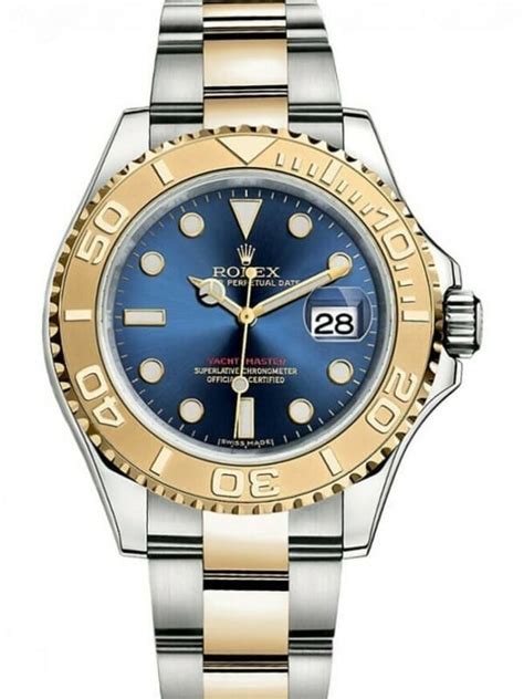 Rolex Yacht-Master 40mm Steel and Gold Blue Dial Mens Watch 16623