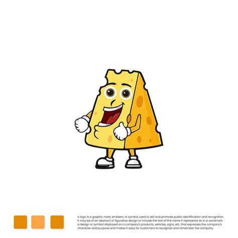 Premium Vector | Cheese character cheese cartoon character