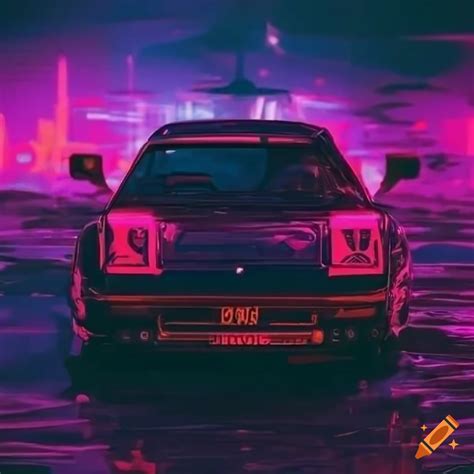 Neonpunk dystopia with a toyota mr2 on Craiyon