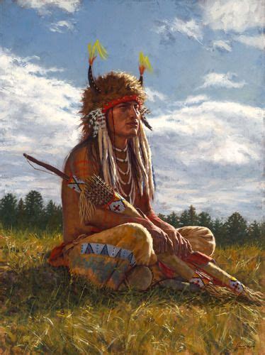 Lakota Sentinel features a Lakota warrior sitting on the Great Plains ...