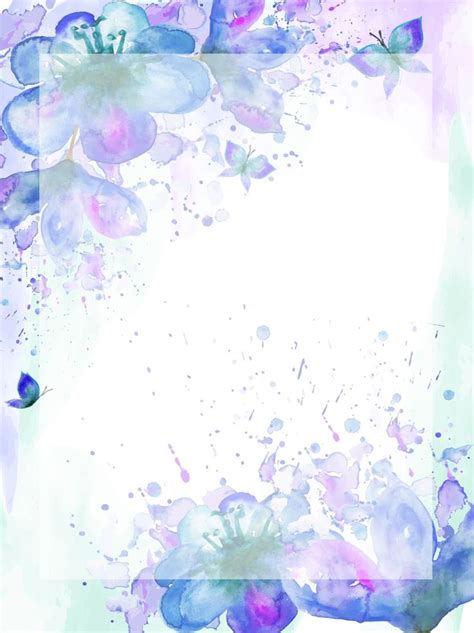 Blue Watercolor Hand Painted Flower Background Wallpaper Image For Free Download - Pngtree ...