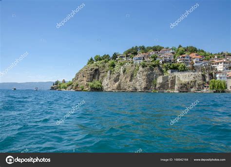 Ohrid Macedonia Kaneo Ohrid Lake Old Town — Stock Photo © jovep305@gmail.com #168942164