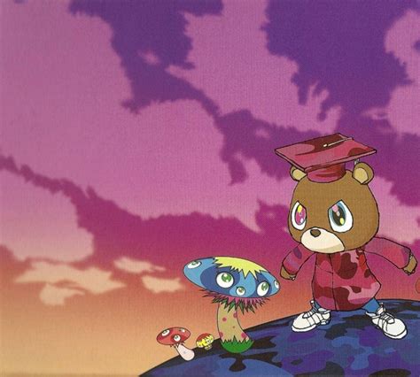 Download Kanye West Bear Graduation Clothes With Mushroom Wallpaper ...