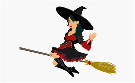 Flying Witch On Broom , Free Transparent Clipart - ClipartKey