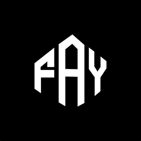 FAY letter logo design with polygon shape. FAY polygon and cube shape logo design. FAY hexagon ...