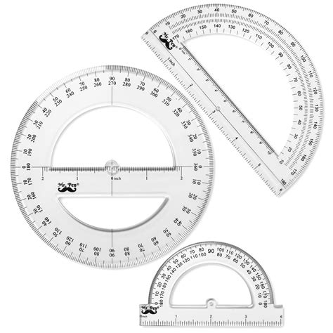 Mr. Pen- Protractor, 9 Pc Protractor Set, Protractor Ruler, Drafting ...