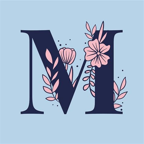M Floral Letter Images | Free Vectors, PNGs, Mockups & Backgrounds - rawpixel