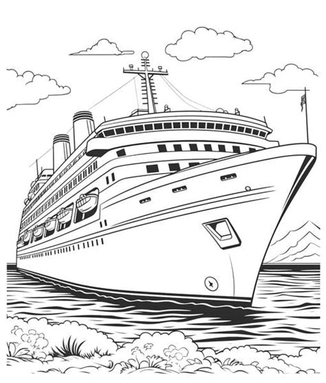 Cruise Ship Coloring Pages