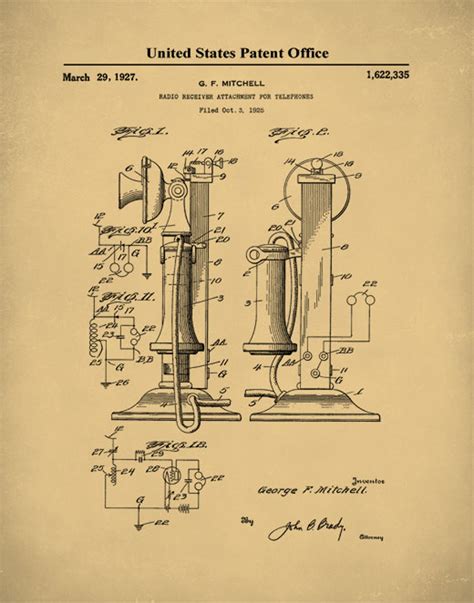 Patent Print Telephone Patent Office Decor Phone Patent | Etsy