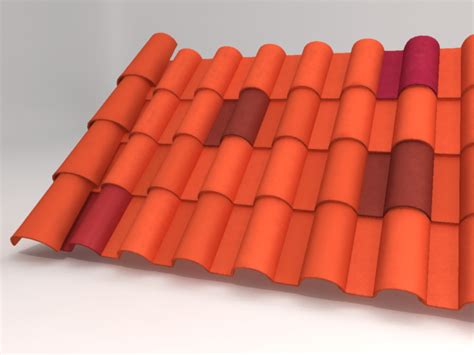 spanish tile roofing houses 3d model