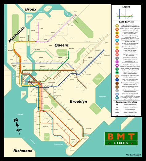 Brooklyn Manhattan Transit System and Service Map in 1939 : nycrail