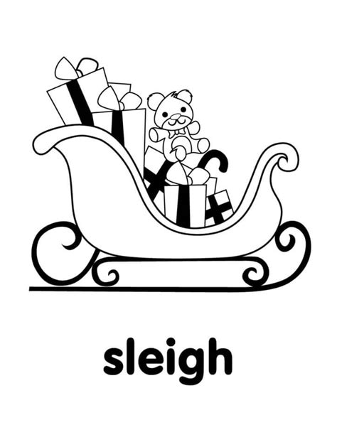 Sleigh Coloring Pages - Free Printable Coloring Pages for Kids