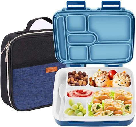 Amazon.com: Lunch Box for Kids, NEXTAMZ Upgrade Leak-Proof Bento Box, 6-Compartment Lunch ...