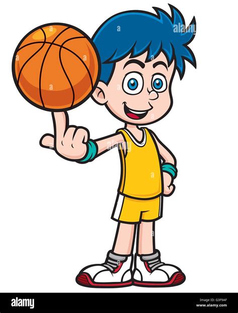 Happy Cartoon Basketball Ball Man Stock Photos & Happy Cartoon ...