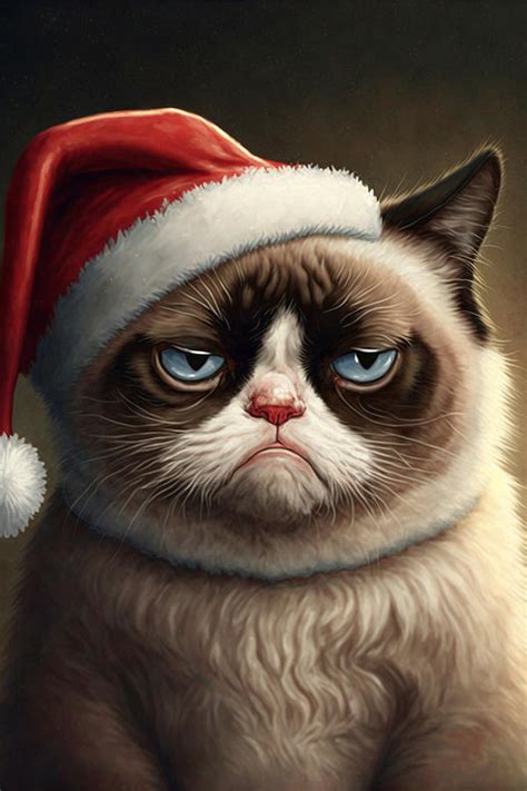 Grumpy Cat Christmas Digital Art by Peter Tinker - Fine Art America