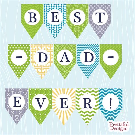 Fathers Day Banner Printable Best Dad Ever Sent by PDPrintables