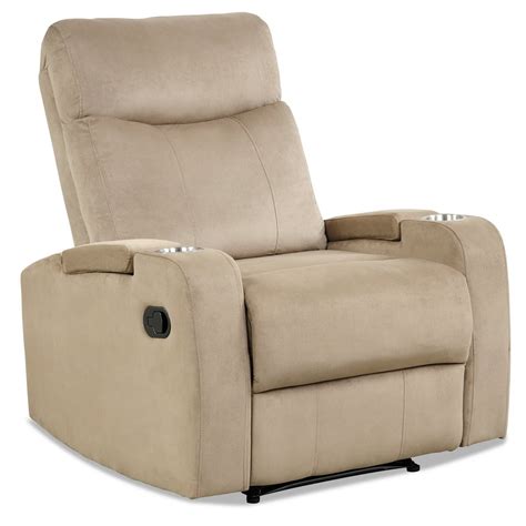 Costway Recliner Chair Single Sofa Lounger with Arm Storage & Cup ...