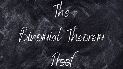 Binomial Theorem Proof | Proof by Induction | Mathematiks - YouTube