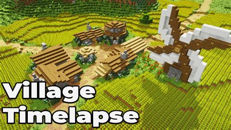 How to Build a Simple Village for Minecraft 1.14 Vanilla [TIMELAPSE] - YouTube