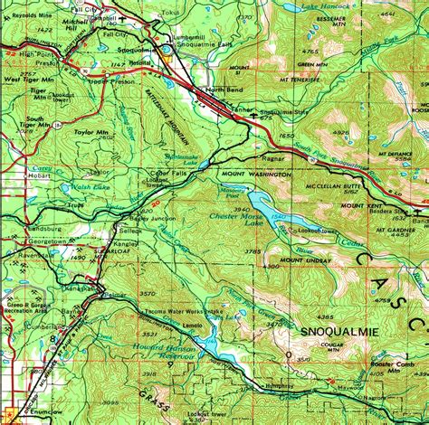 Wenatchee WA Topographic Map 1957 24 x 36 | Etsy