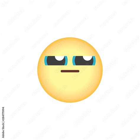 Sly face emoticon flat icon, vector sign, expressionless face emoji ...