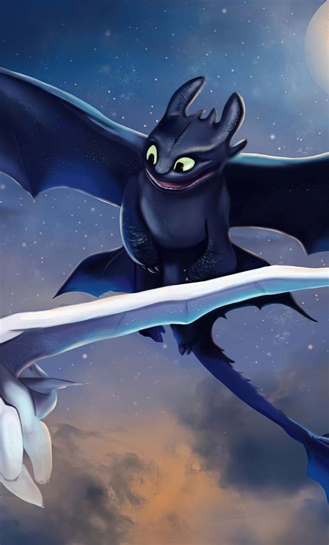 Toothless And Light Fury Wallpaper