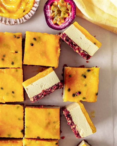 Vegan Mango Cheesecake Bars (no-bake) - Rainbow Nourishments