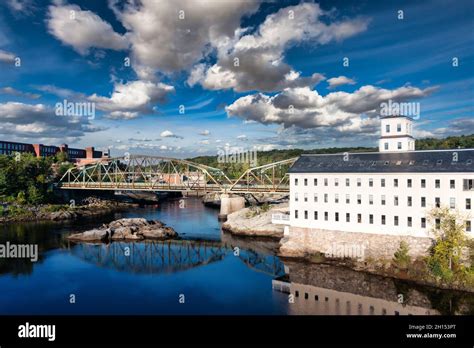 Frank j wood bridge over the androscoggin river hi-res stock ...