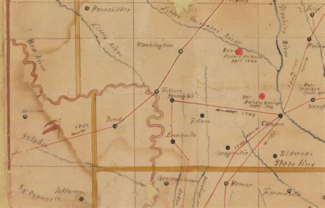 Rare Southwestern Arkansas Civil War Map