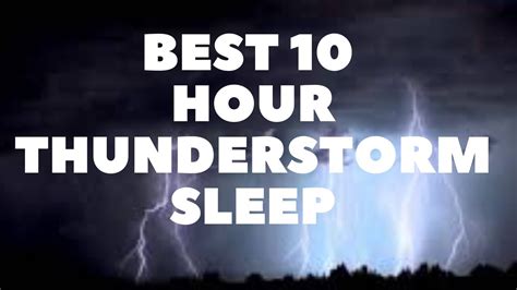 Best Sleep Thunderstorm | 10 Hours | Black Screen - YouTube