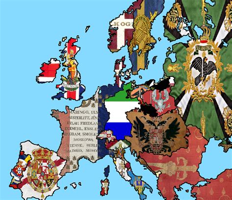 Napoleonic France Flag Map