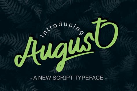 August Font free font