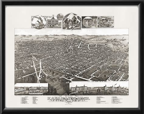 Kalamazoo MI 1883 | Vintage City Maps