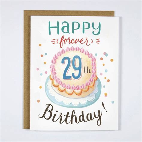 Forever 29 Birthday Greeting Card | Birthday greetings, Birthday ...