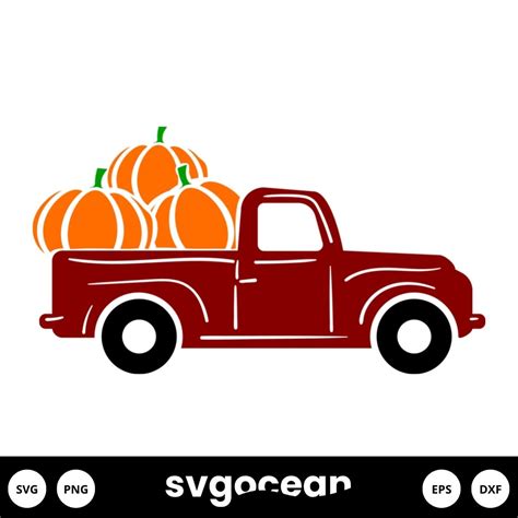 Truck With Pumpkins Svg vector for instant download - Svg Ocean — svgocean