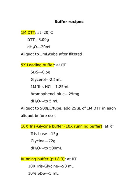 Transfer Buffer Western Blot Recipe - Banana-breads.com