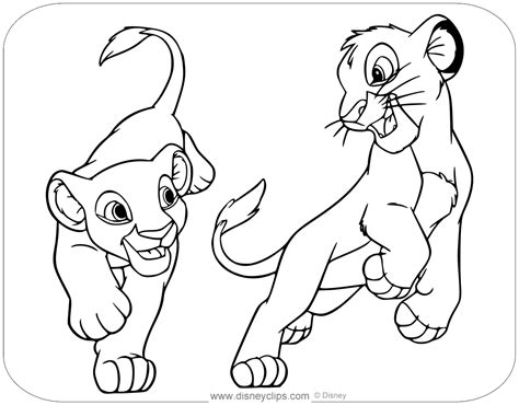 Lion King Simba And Nala Coloring Pages Coloring Pages