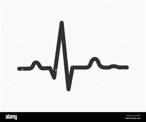 Electrocardiogram ECG heartbeat rhythm line graph icon. EKG vector illustration Stock Vector ...