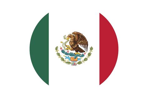 Circle flag vector of Mexico 11074251 Vector Art at Vecteezy