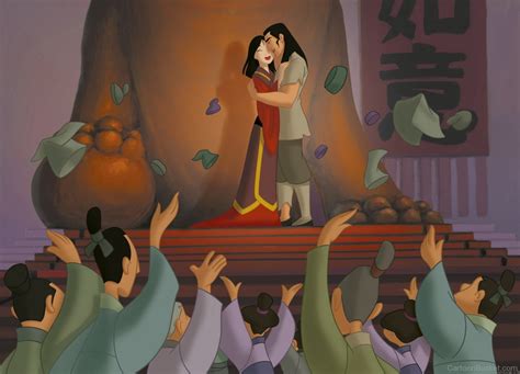 Shang Hugs Princess Mulan